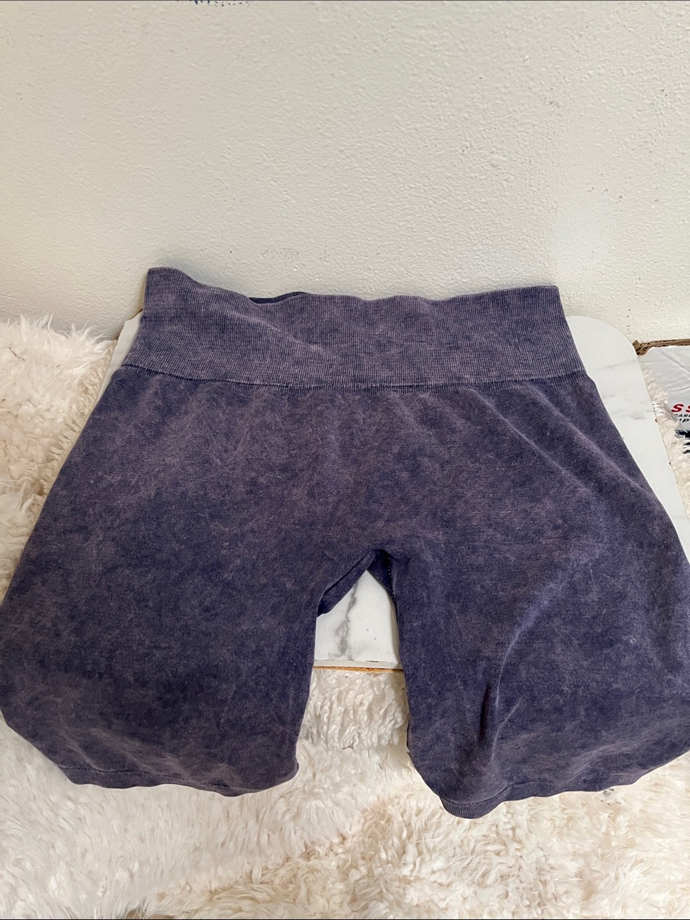 shosho Washed Purple Bike Shorts